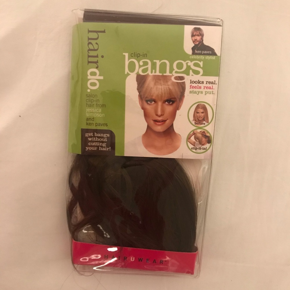 Jessica Simpson Hair U Wear, clip-in bangs, #Chestnut Brown
